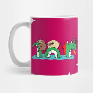 "Thinking of You" Dragon Sloth and Pug Mug